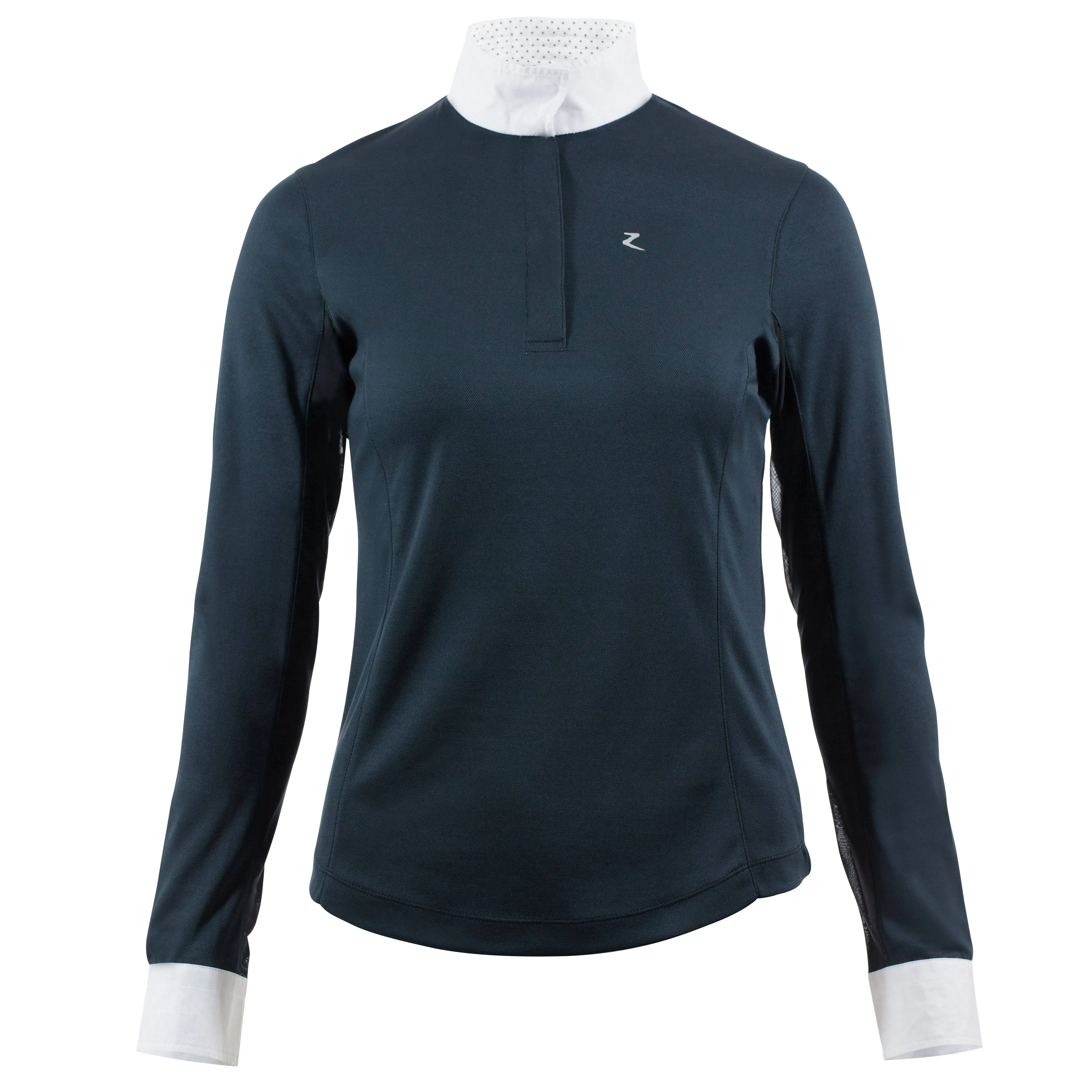 Horze Blaire Women&s Long-sleeved Functional Show Shirt 6 / Dark Navy