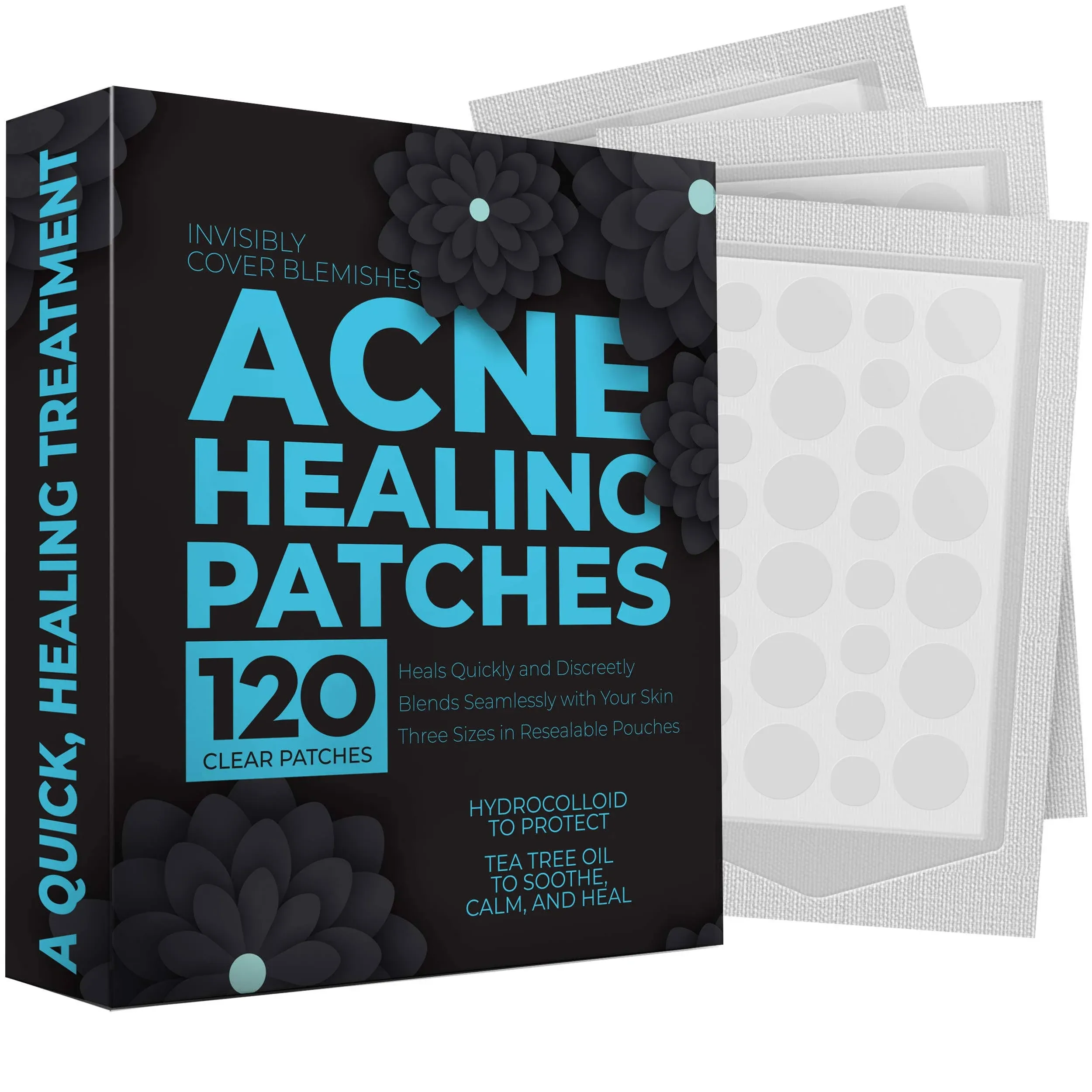 Keyconcepts Acne Patches (120 Count) with Tea Tree Oil, Hydrocolloid Pimple ...