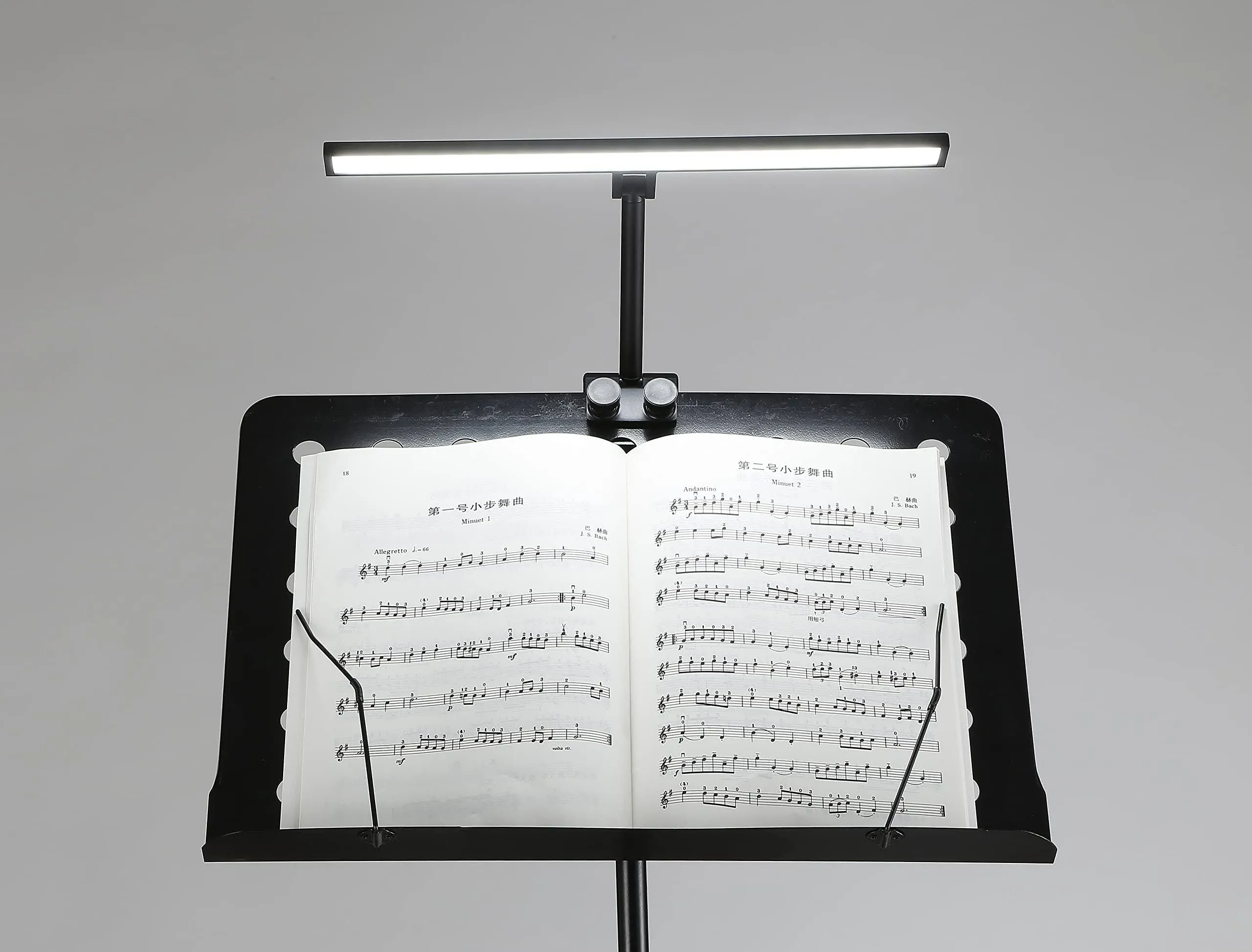 AETEE Music Stand Lights Clip On LED Rechargeable with Built-in 4000mAh Black 