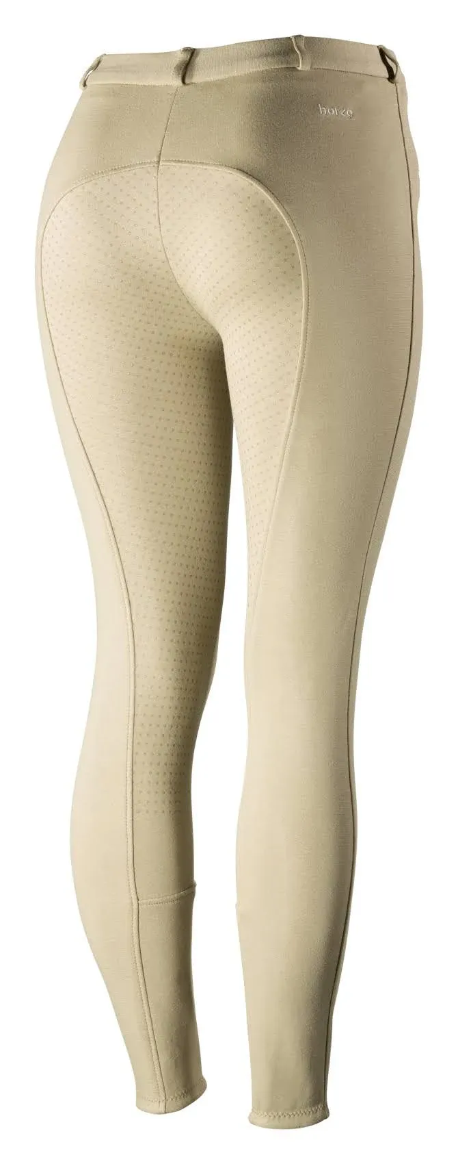 Horze Women's Active Silicone Full Seat Breeches Tan / 34