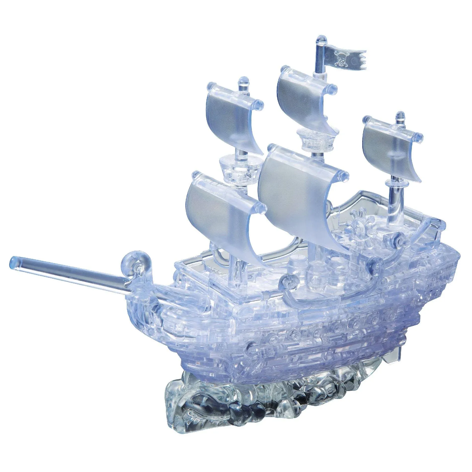 3D Crystal Puzzle, Deluxe Pirate Ship, Clear