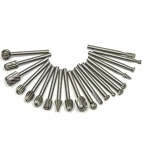 Tonsiki 20pcs Tungsten Carbide Rotary Burr Set with 1/8 inch Shank for DIY ...