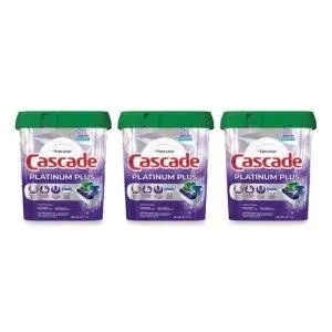 Cascade Platinum Plus Dishwasher Detergent Pacs, Fresh, 52 Count