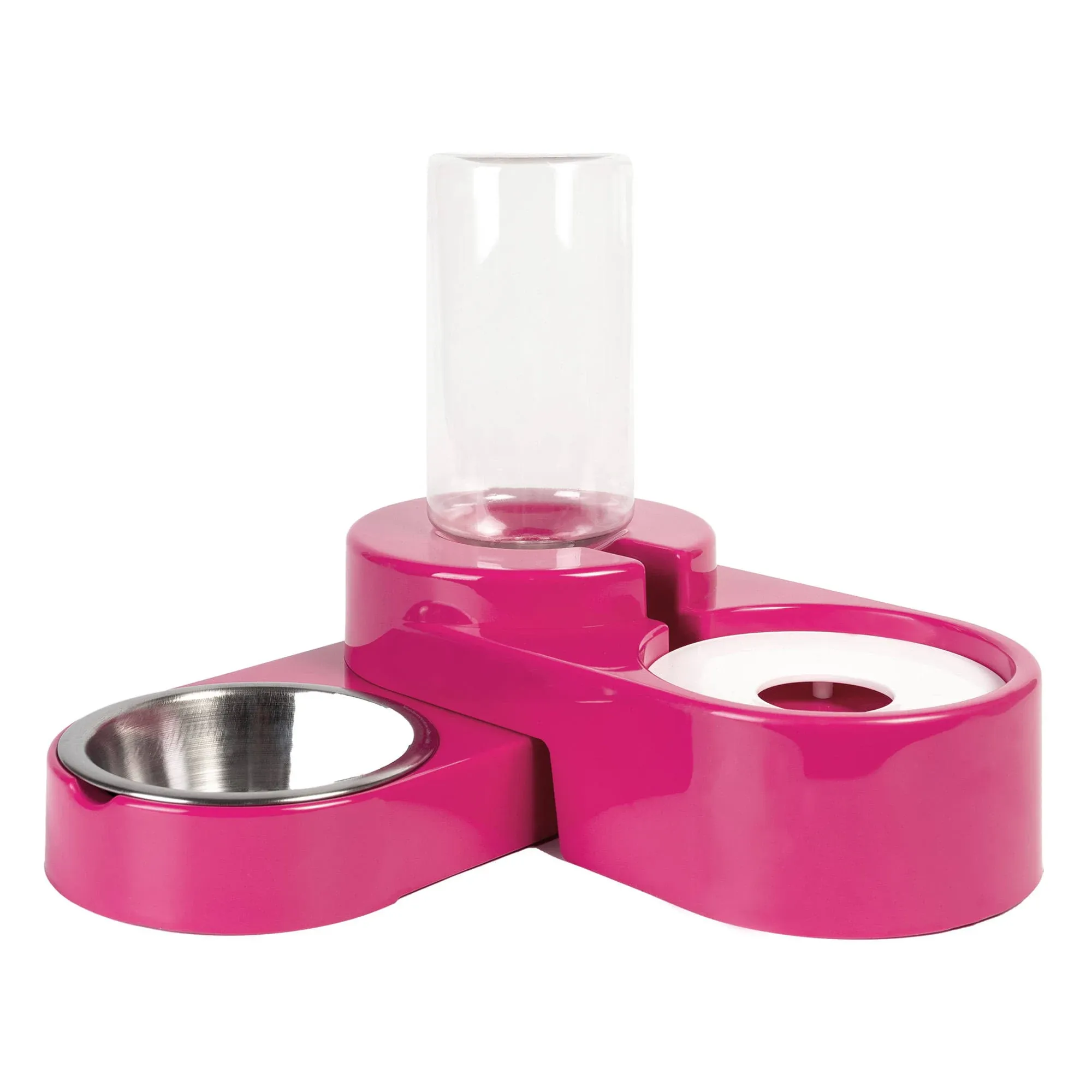 Adjustable Dog &amp; Cat Food and Water Dispenser Set, Double Dog &amp; Cat Bowls