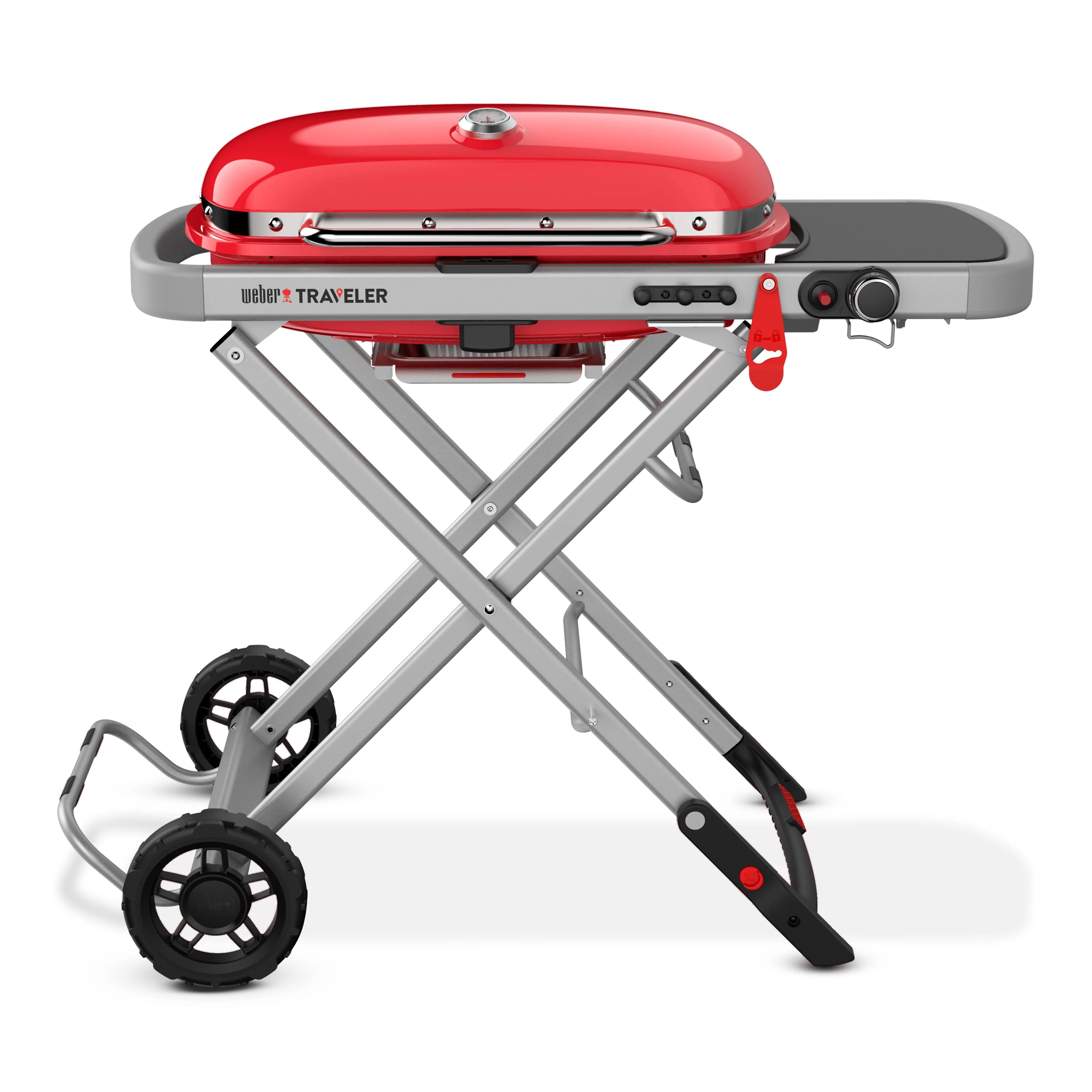 Weber - Traveler Portable Gas Grill - Red