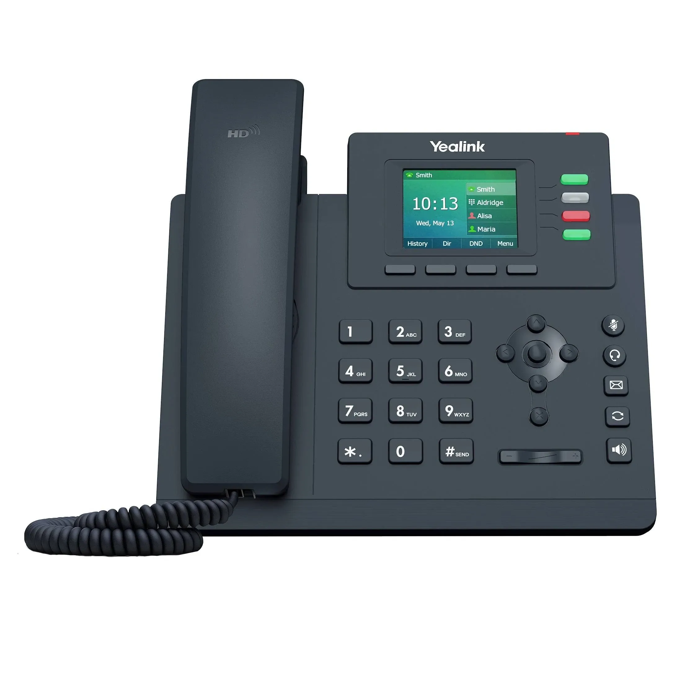 Yealink T33G IP Phone, 4 VoIP Accounts. 2.4-Inch Color Display. Dual-Port Gigabit Ethernet, 802.3af PoE, Power Adapter Not Included (SIP-T33G)