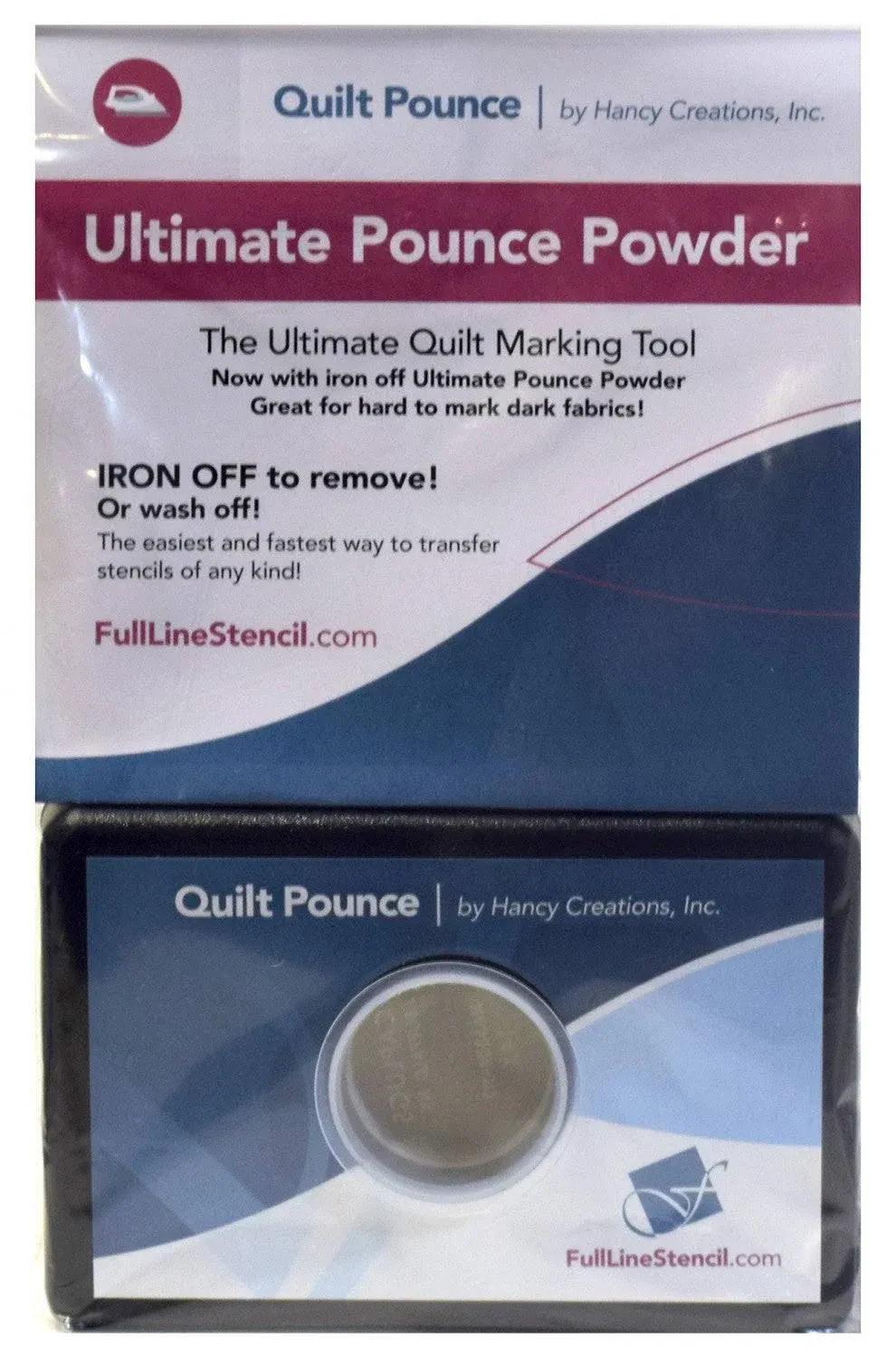 Ultimate Quilt Pounce by Hancy Pad With White Powder 2 oz Bag Quilt Marking Tool