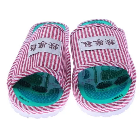 New Massage Slippers Striped Reflexology Acupuncture Sandals Foot Acupoint Shoes for Women Men