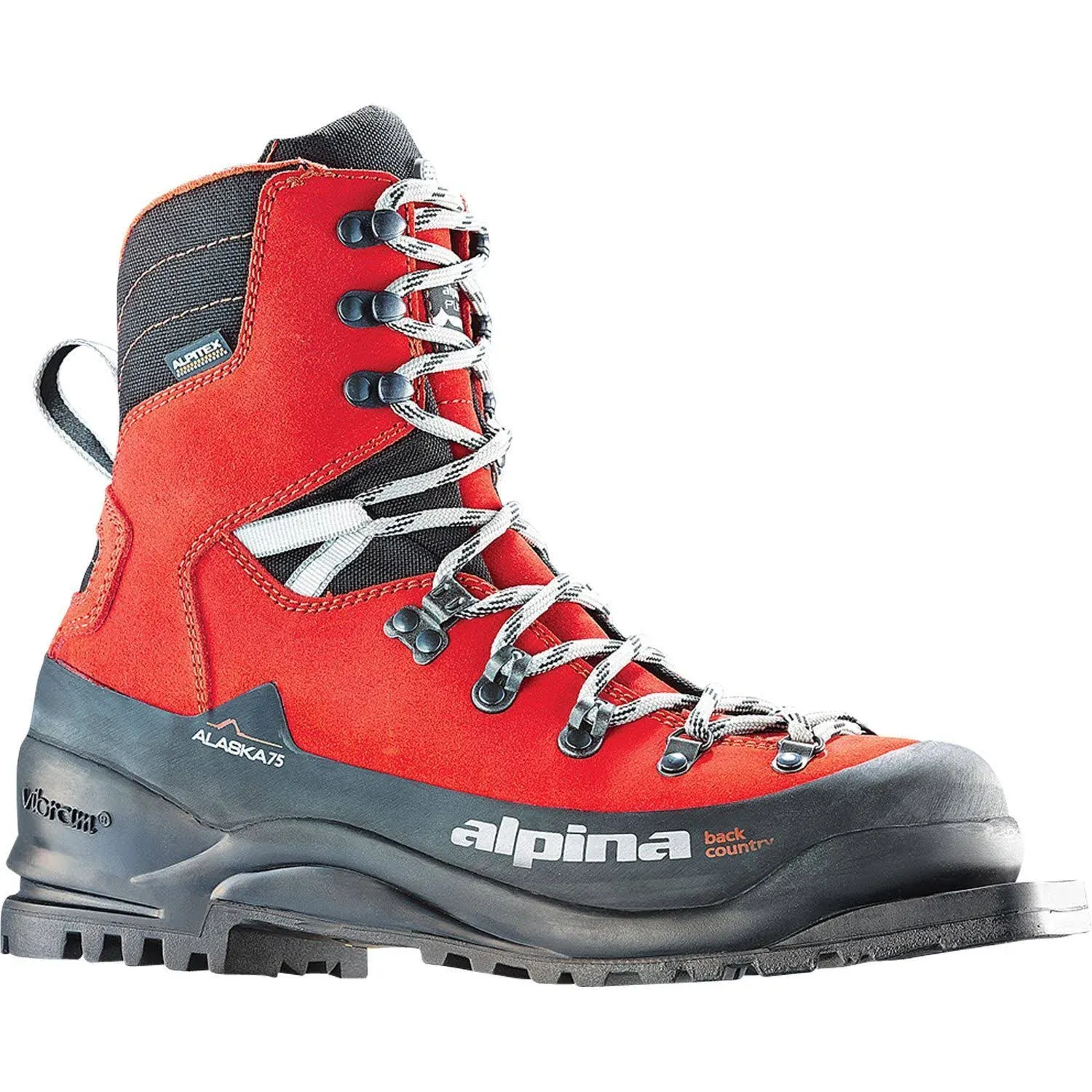 Alpina Alaska 75 Men&#039;s Cross Country Ski Boot, Red, M45