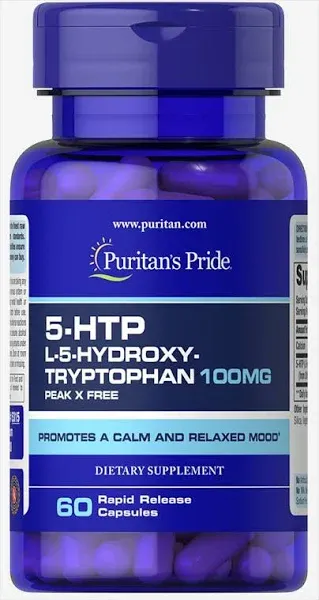 Puritan&#039;s Pride 5-htp 100 Mg (griffonia Simplicifolia) Capsules, 120 Count