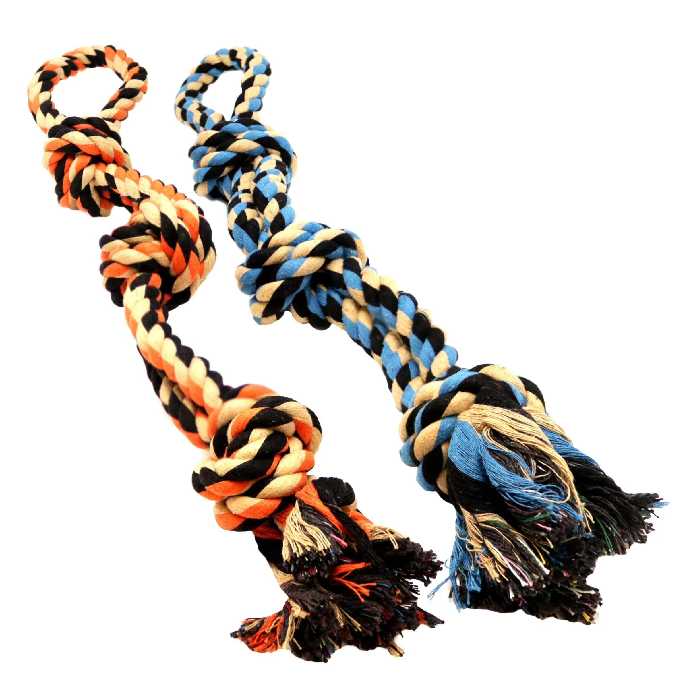 BK Products LLC Dog Toys for Aggressive Chewers - Set of 2 Heavy Duty XL Dog Rope ...