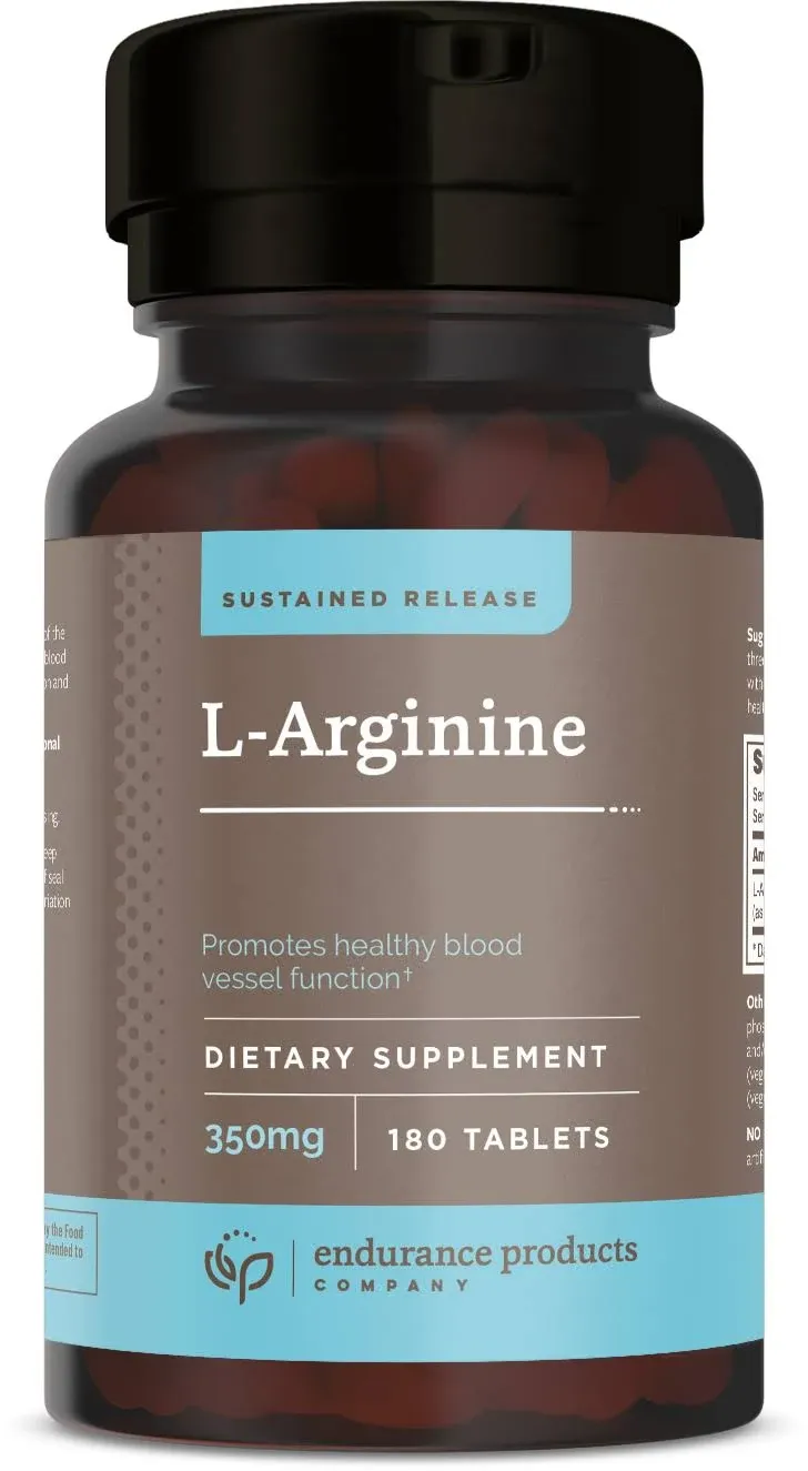 Endurance Products L-Arginine - 350mg Sustained Release for Optimal Absorption - Nitric Oxide Precursor*, 180 Tablets Company