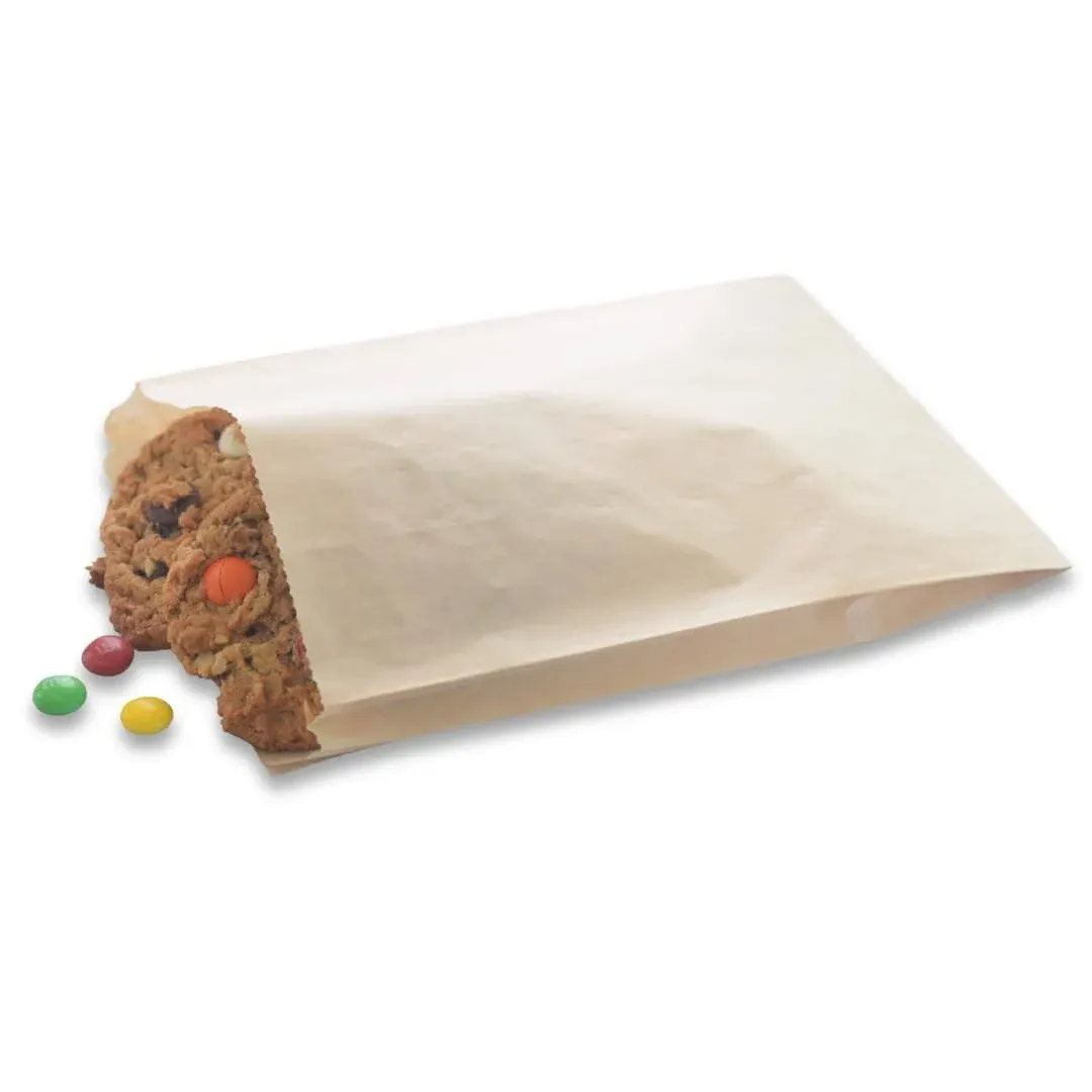 200 Count - Kraft Paper Bags for Packaging Cookies/Pretze<wbr/>ls/Sandwiches