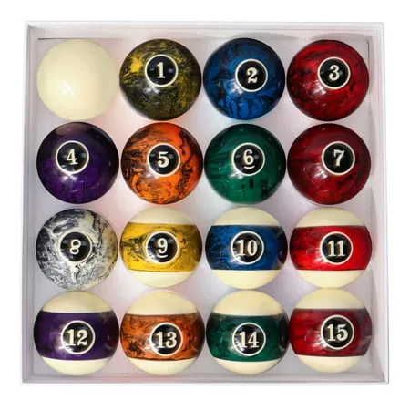 GSE Games & Sports Expert 2 1/4-Inch Professional Regulation Size Billiards Pool Balls Set, Standard Set of 16 Pool Balls for Billiard Table, Pool Table Accessories (Several Colors Available)