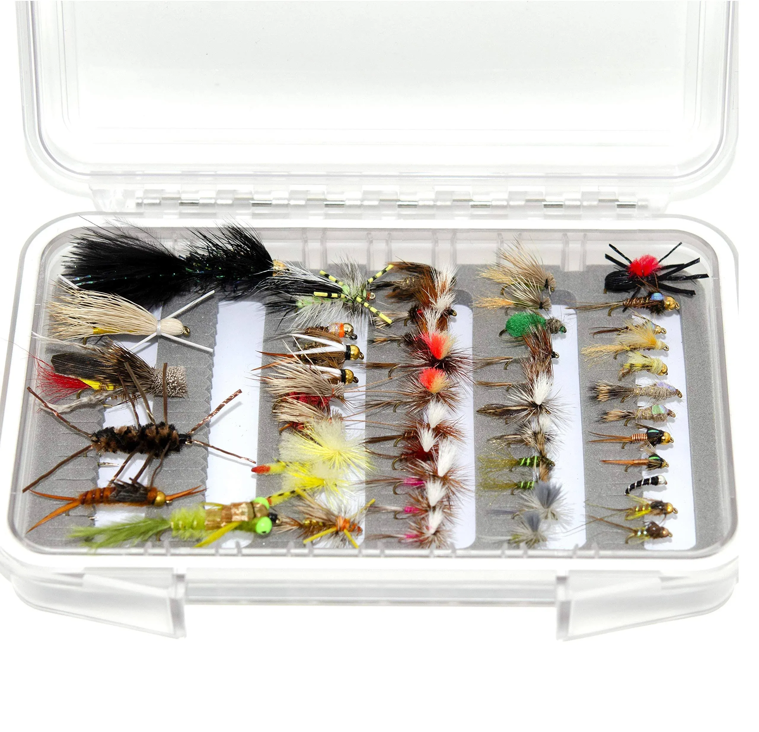 FLY FISHING FLIES Assortment Trout Kit Waterproof 48 Pcs SUPERBE FLIES