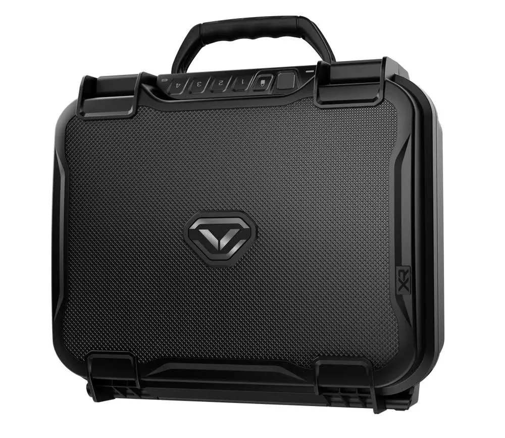 VAULTEK LifePod XR Series Biometric Weatherproof Locking Case Modular Interior Secure Rugged Portable Electronic LockBox with Backlit Keypad (Range Edition Covert Black)