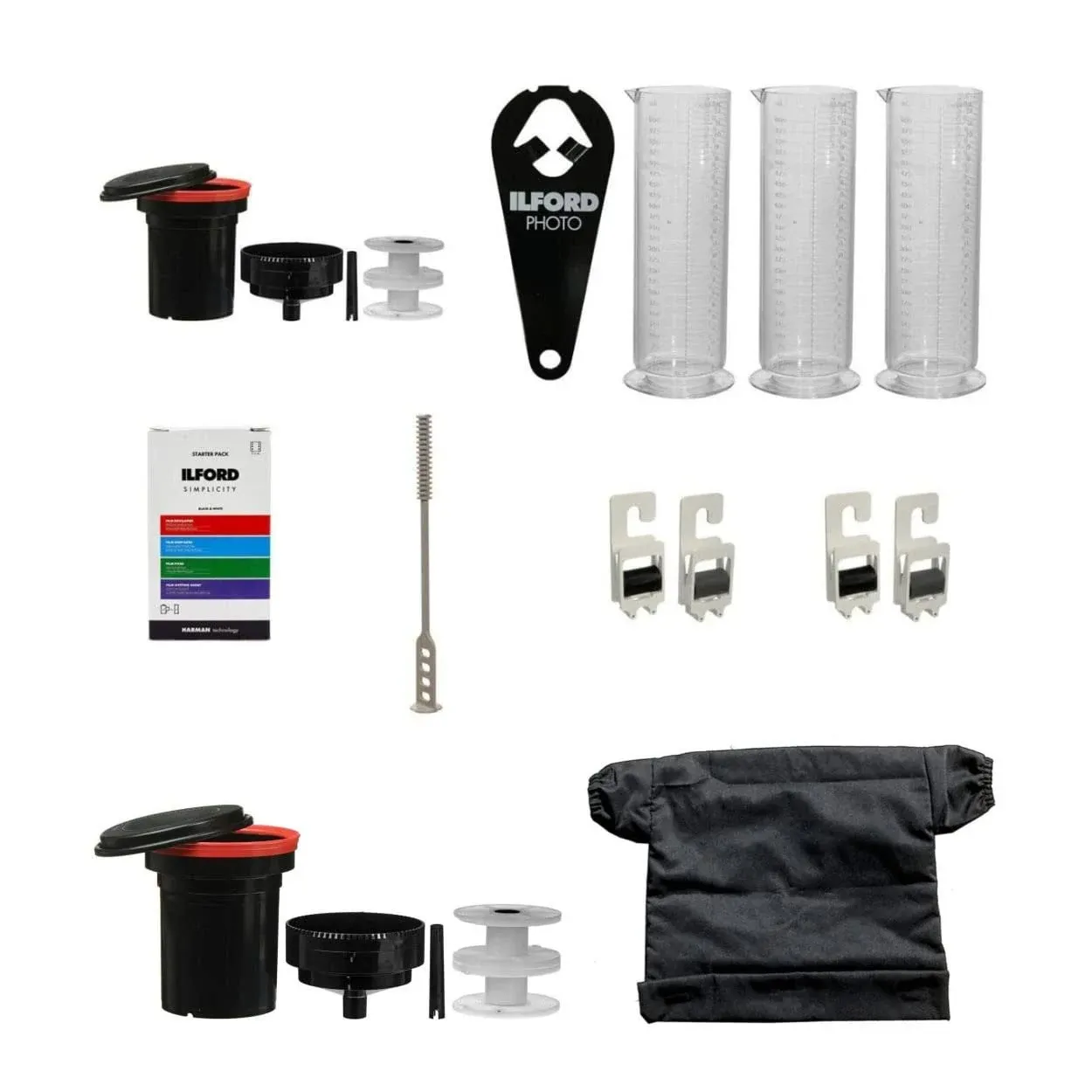 Paterson And Ilford Film Processing Kit with Extra Developing Tanks and Reels Bundle (3 Items)