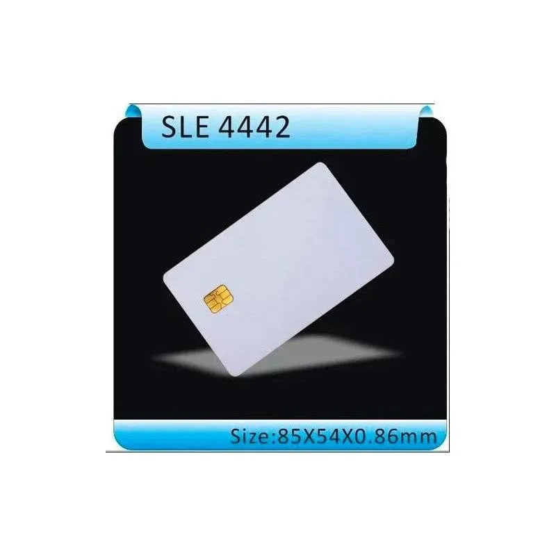 Card Imaging 100 Pack - SLE4442 Chip Cards with Hi-Co Magnetic Stripe PVC - SLE 4442