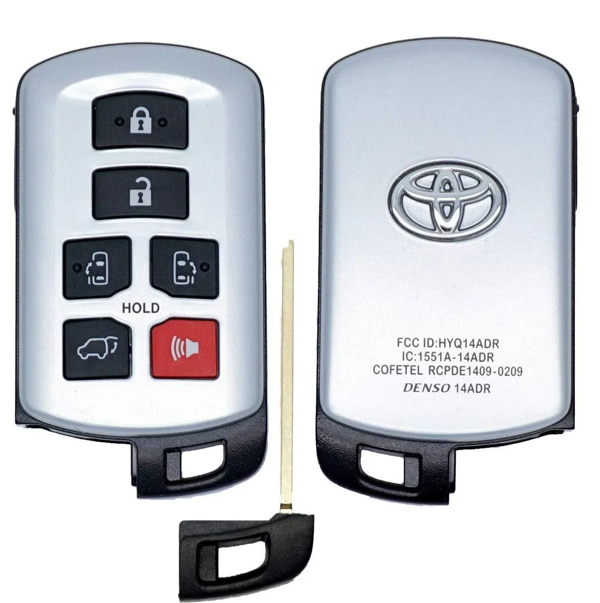 6 Button Toyota Sienna Smart Proximity Remote Key Hyq14adr