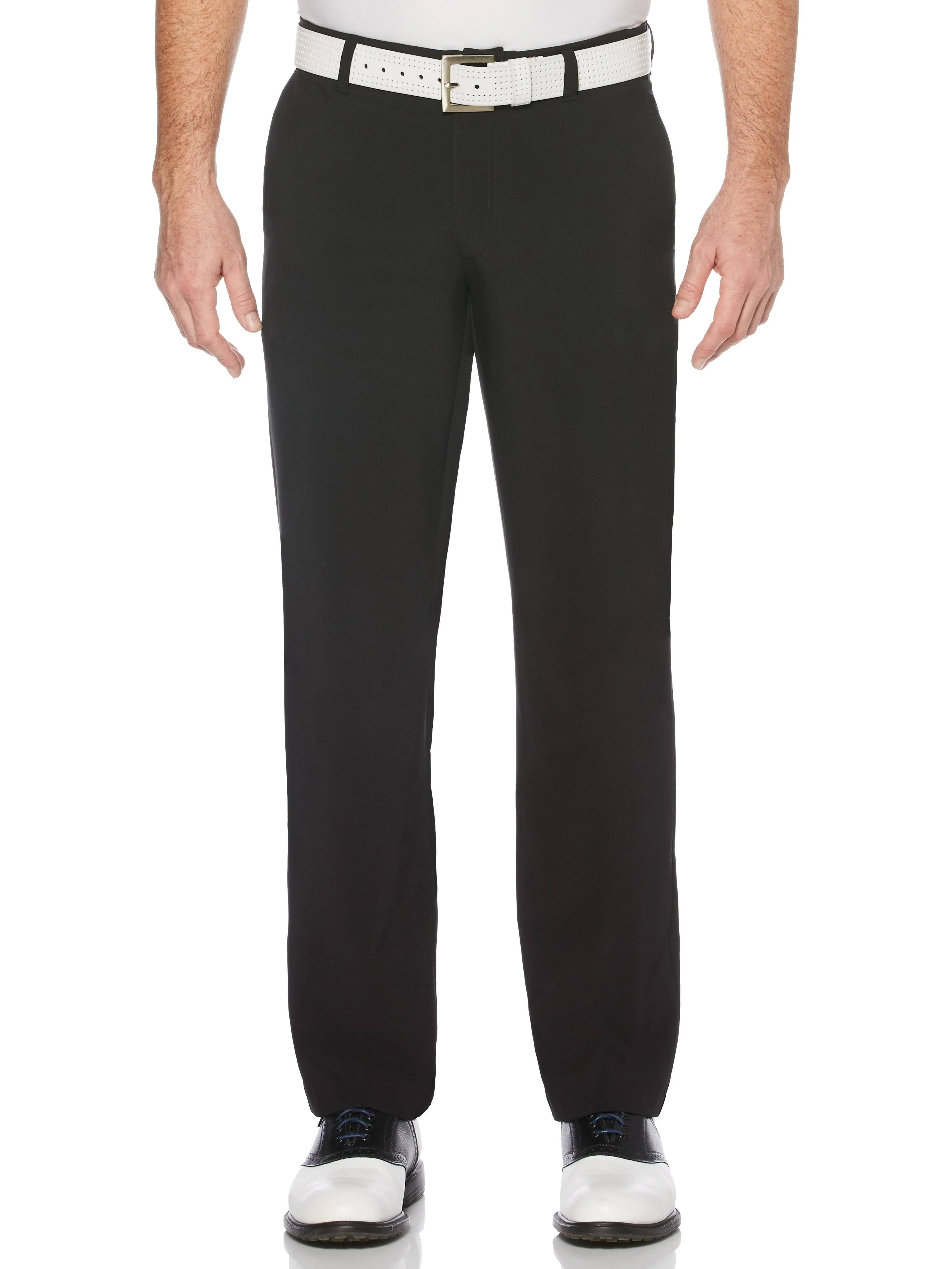 Jack Nicklaus Men&#039;s Flat Front Active Flex Golf Pants 002 Caviar 40W/30L