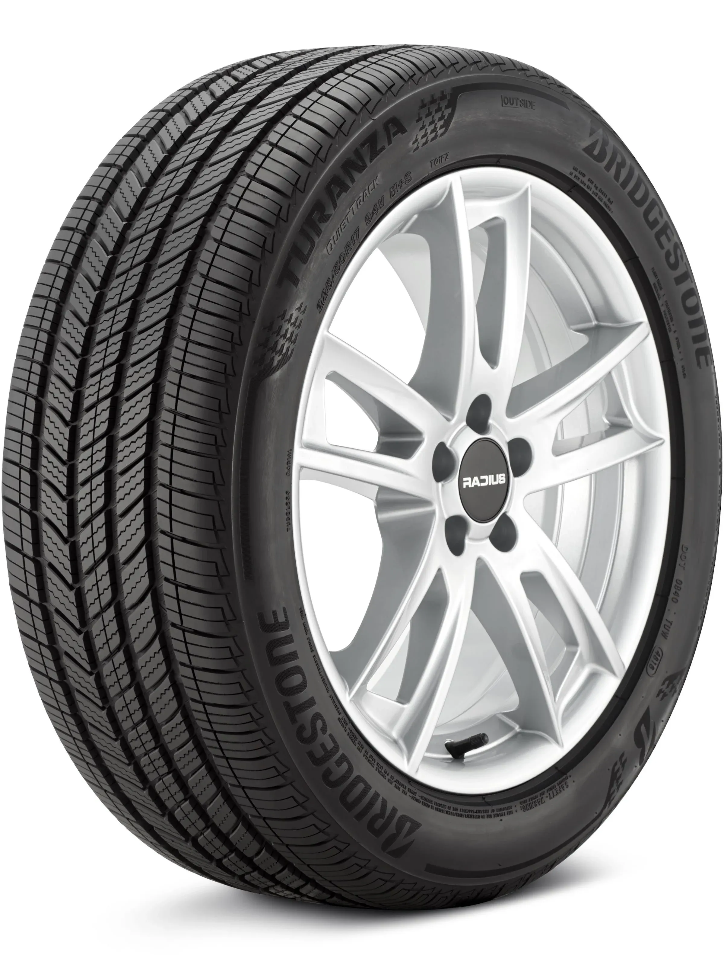 Bridgestone Tires Turanza Quiettrack Passenger All Season Tire - 215/55R17 94V