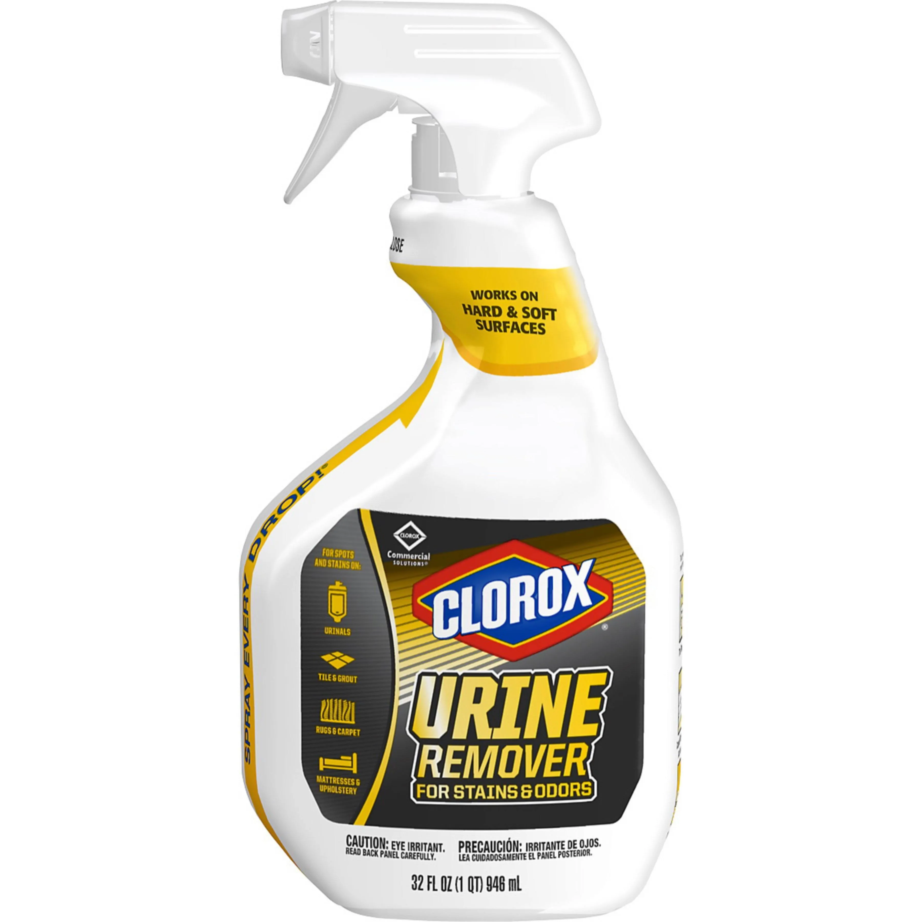 CloroxPro, Urine Remover for Stains and Odors, Automatic Toilet Cleaner, 32 Ounce Spray Bottle, (Pack of 9) - 31036