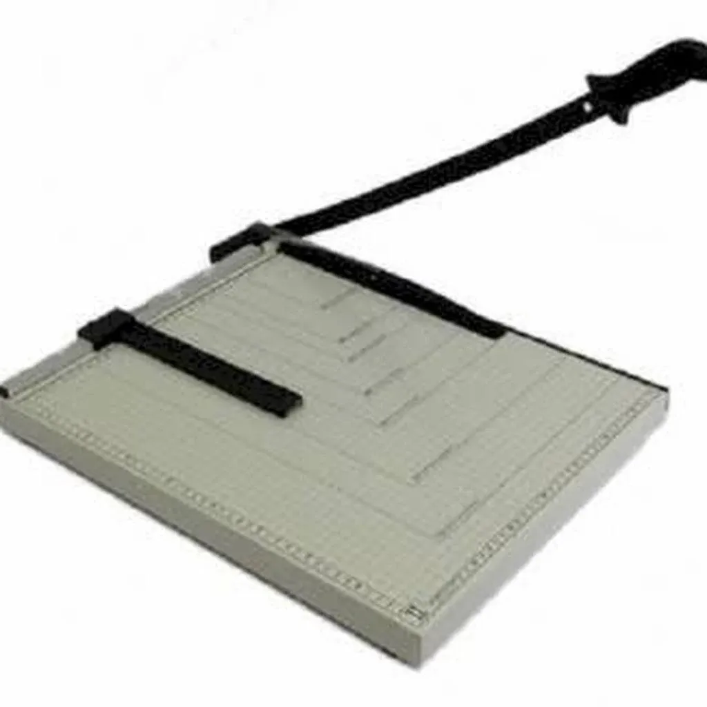 Paper Cutter Guillotine Style 18" Cut Length x 15" inch Metal Base Trimmer