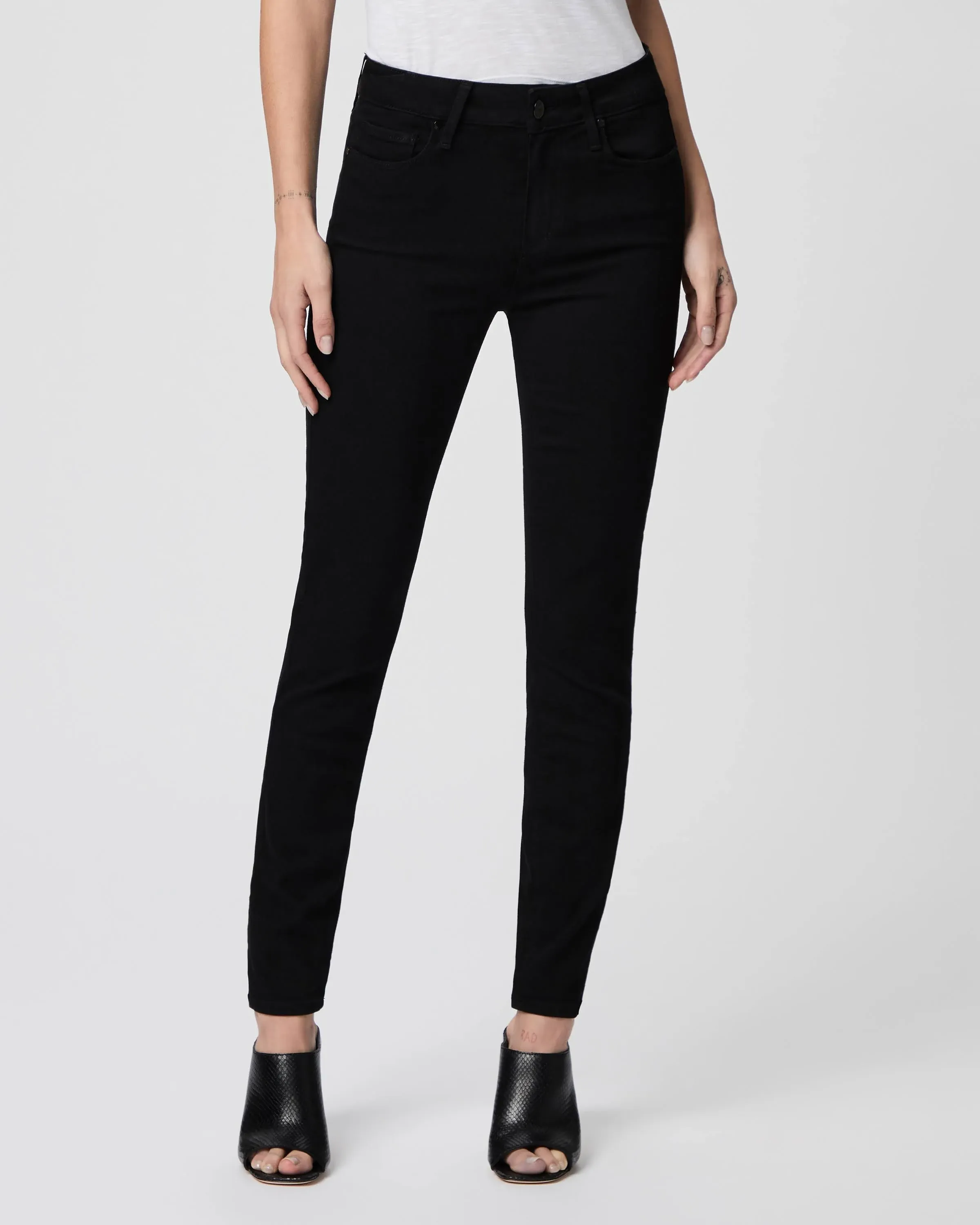 Paige Verdugo Ultra Skinny Jean in Black Shadow Destructed