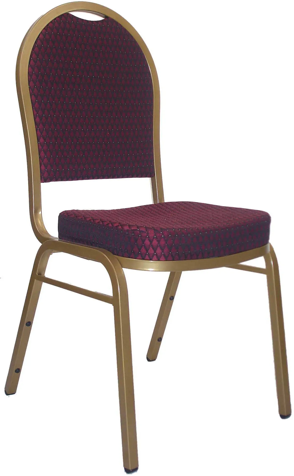 Flash Furniture Modern Burgundy Patterned Fabric/Gold Frame Accent Chair