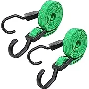 Adjustable Flat Bungee Cord Heavy Duty Outdoor with Hooks Bungee Cords Assort...