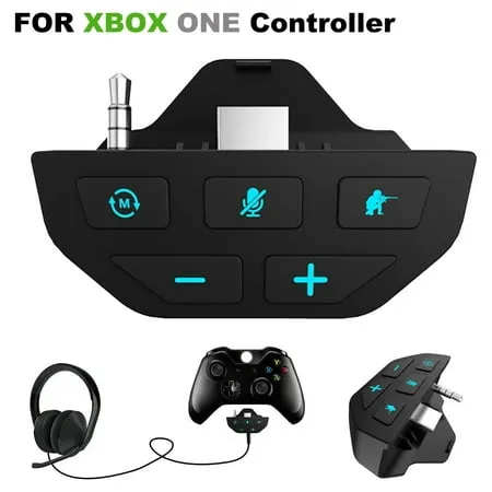 Stereo Headset Adapter for Xbox One/X/S Controller TSV Headset Audio Controller Converter Fit for Microsoft Xbox One/X/S Headset Adapter Game Audio Chat Mic for Xbox One Controller Low Latency