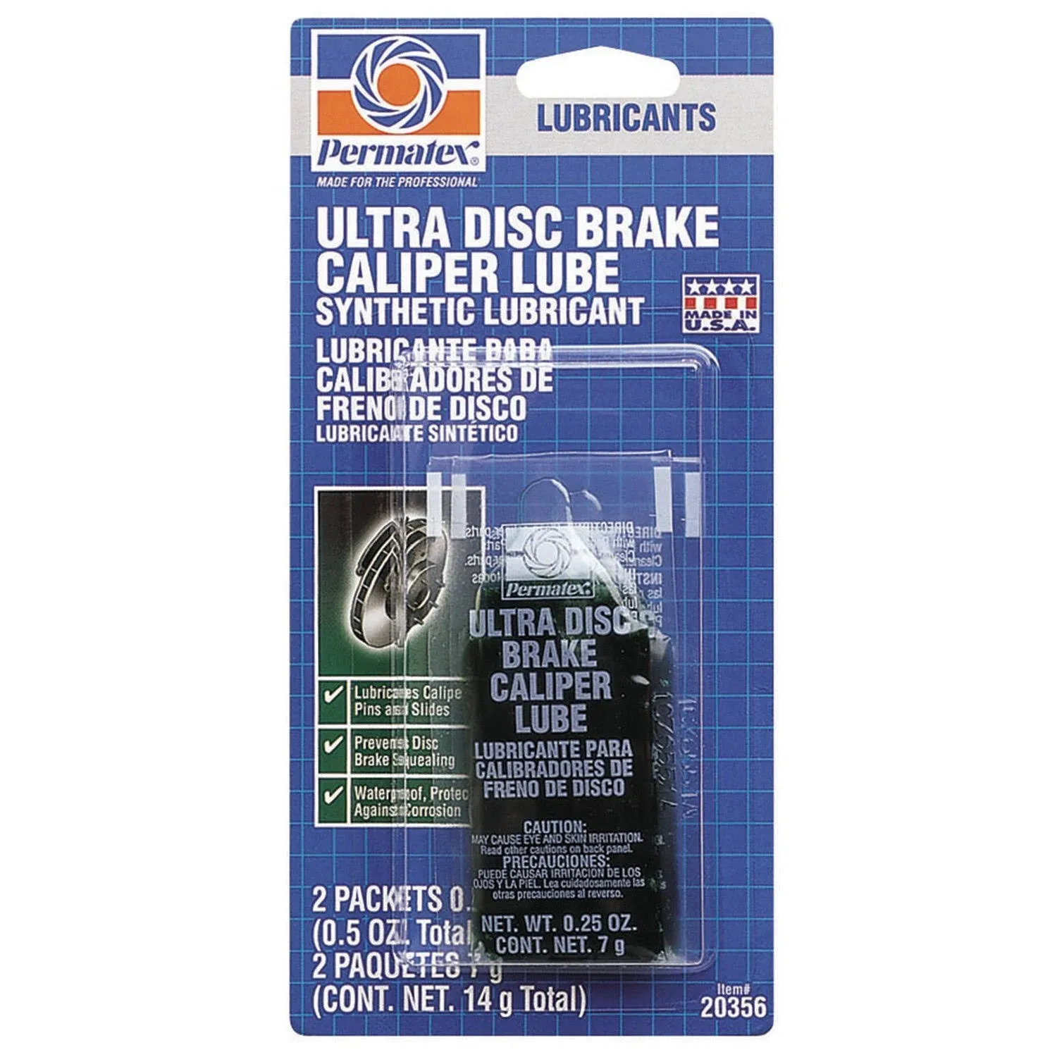 Permatex (PTX20356) Ultra Disc Brake Caliper Lube, 14 Gram Carded, Case of 6 ...