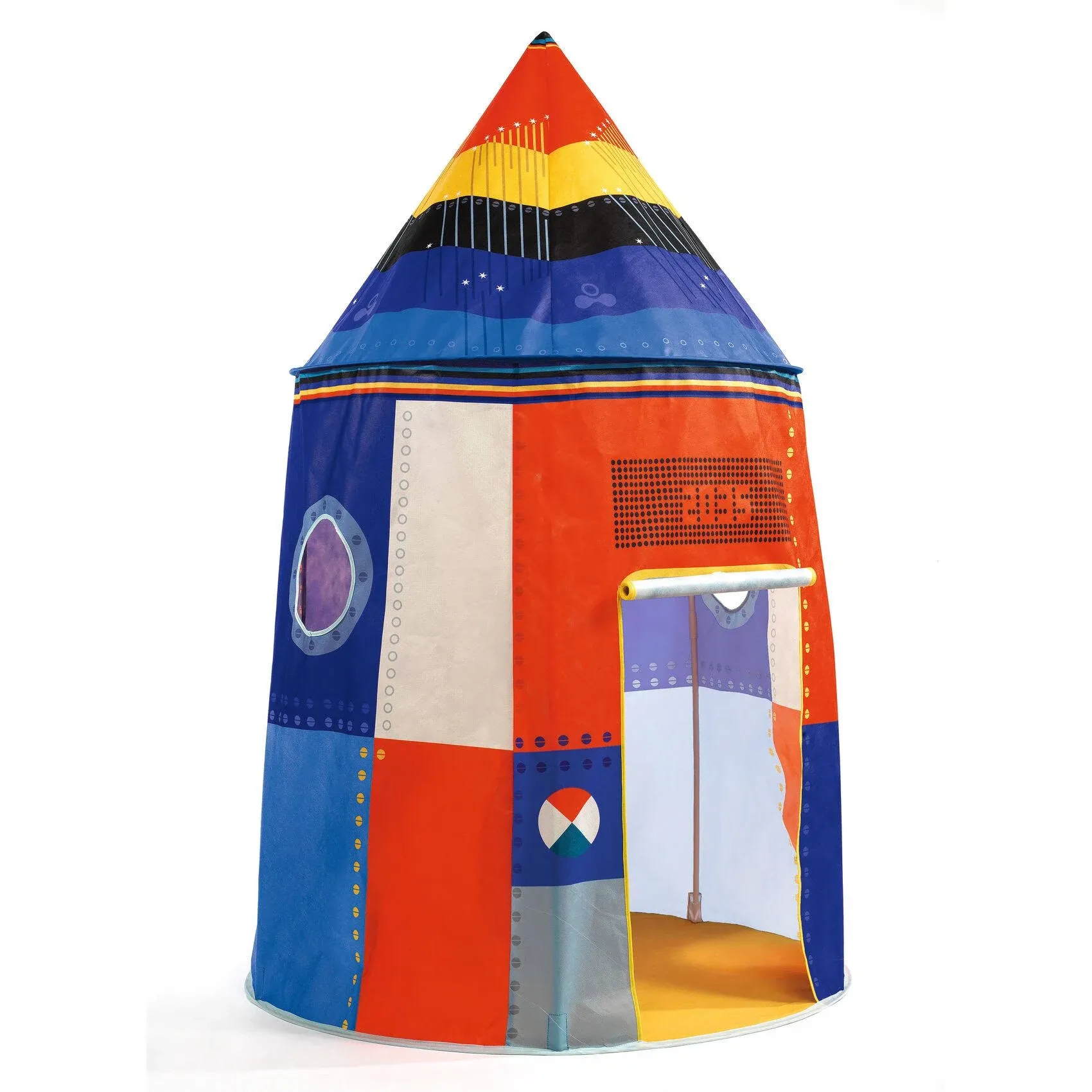 DJECO Play Tent Rocket - Easy Assemble Tent Rocket Ship for Creativity, Imagination & Storytelling - Toddler Toys Play Tent, Space Toys, Safe for Indoor Play Room & Outdoor Role Playing