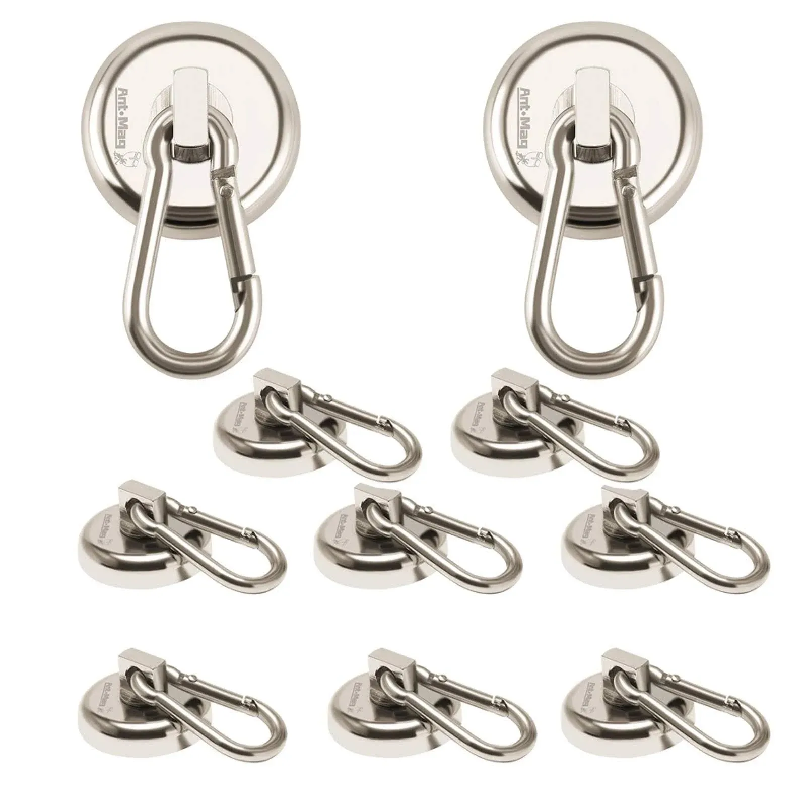 Ant Mag - Carabiner Magnetic hooks 80LBS Heavy Duty Neodymium Magnet carabine...