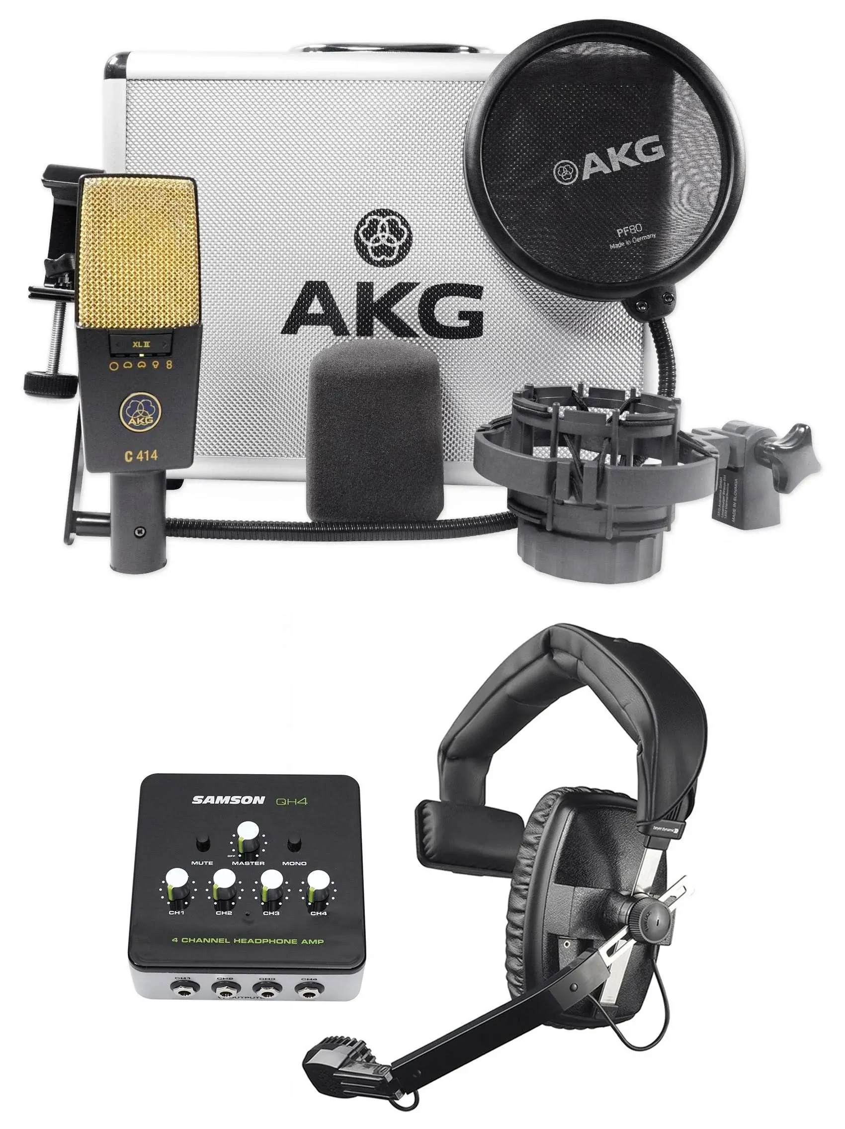 AKG C414 XLII XL2 Multi-Pattern Studio Reference Condenser Microphone NEW