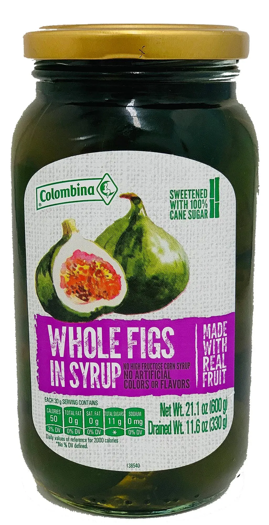 Colombina Dulce de Brevas Figs in Heavy Syrup, 21.2 Ounce