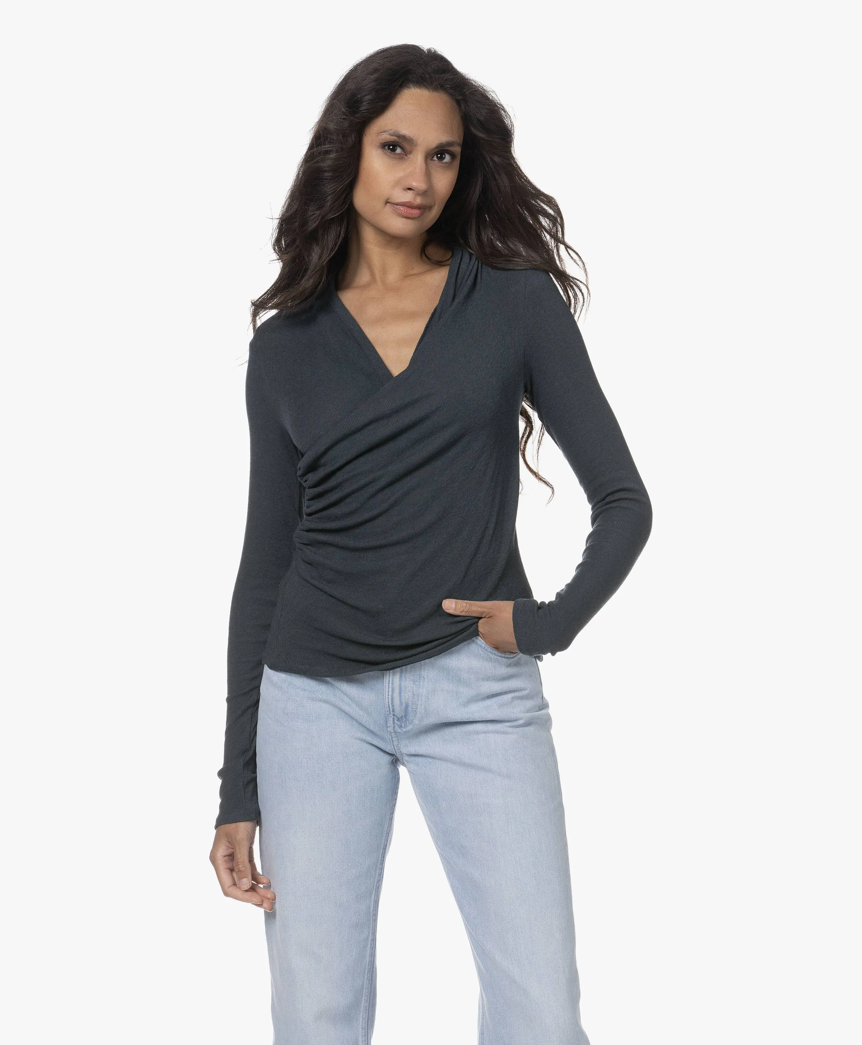 Vince Fixed Wrap Top