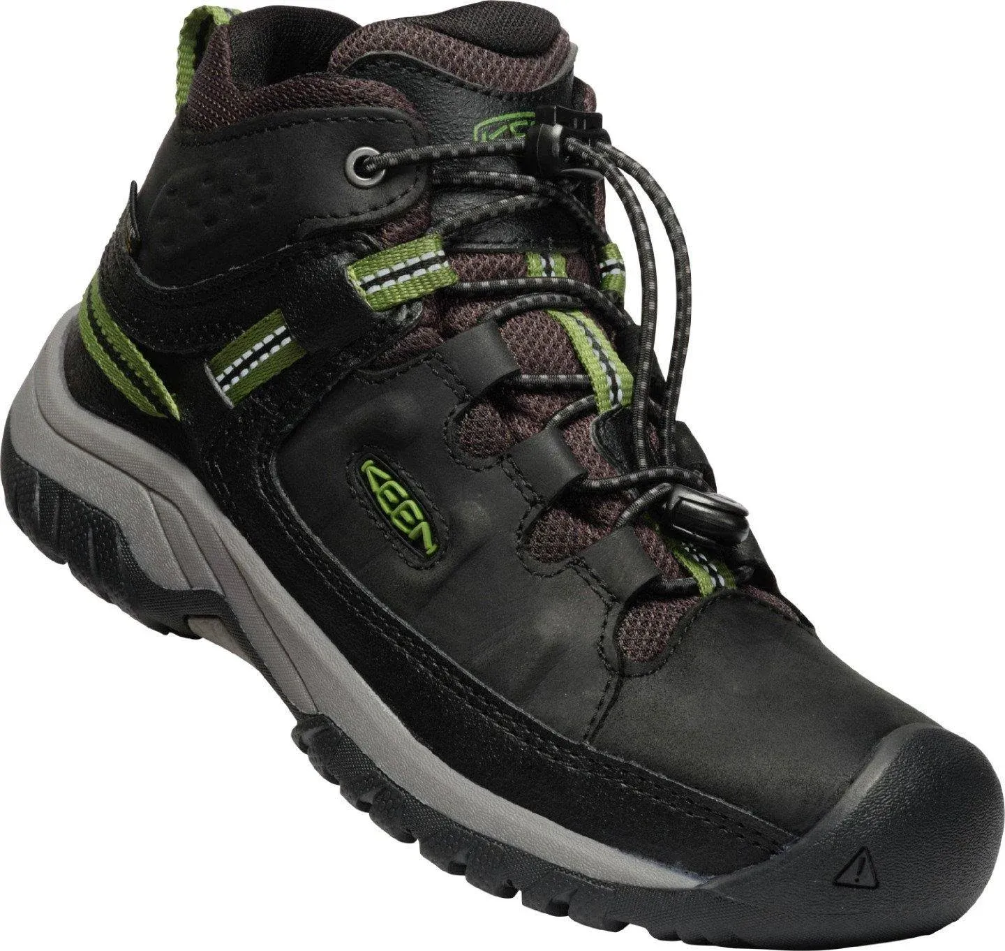 Keen Kids' Targhee Mid Waterproof Hiking Boots, Size 2, Black