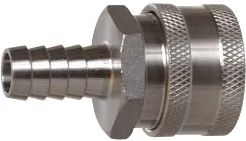 Female Stainless Steel Quick Disconnect (QD) w/Barb