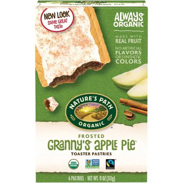 NATURE'S PATH Organic Frosted Toaster Pastries Granny's Apple Pie