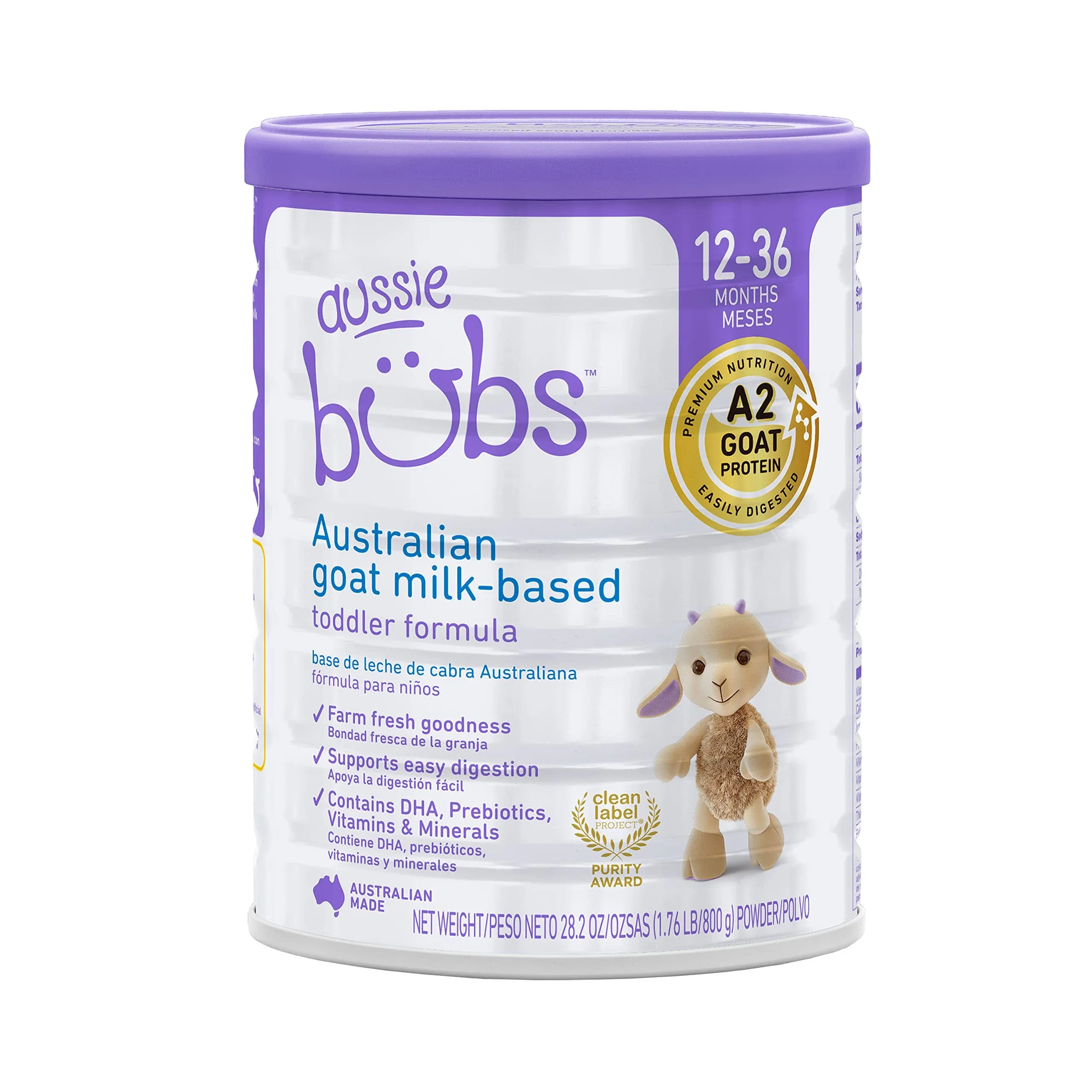 Aussie Bubs™ Australian Goat Milk-based Toddler Formula, 800g (12-36 Months)