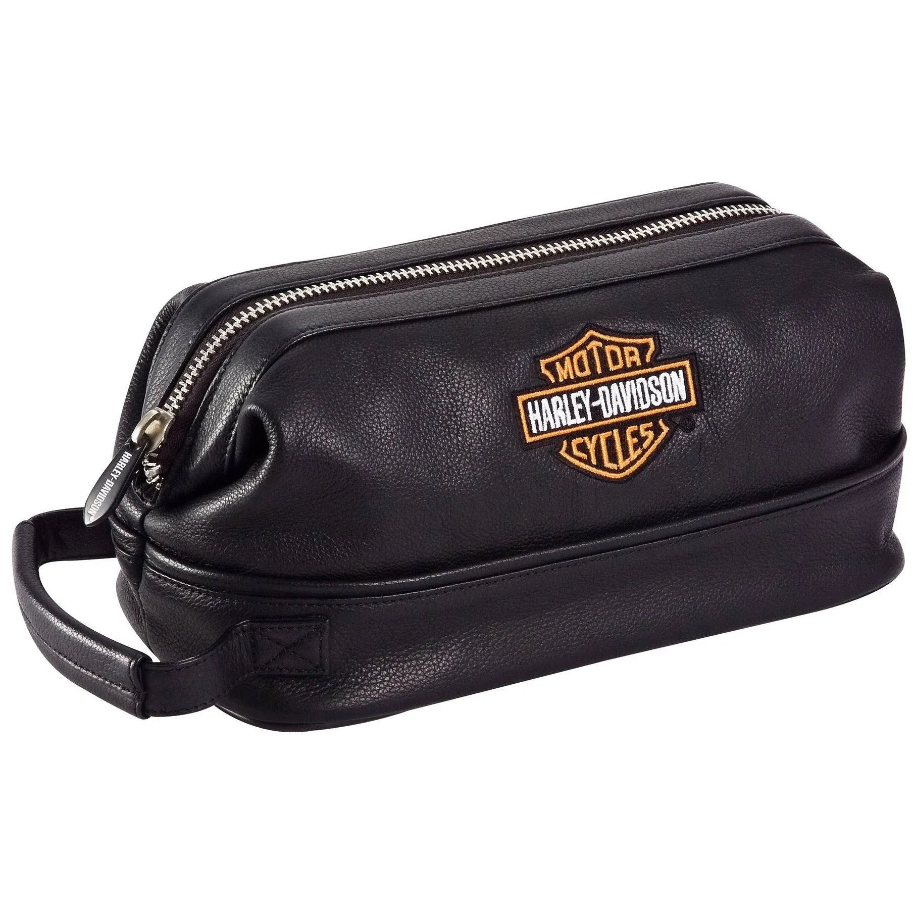 Harley-Davidson® Men's Black Leather Toiletry Kit Bag 99609