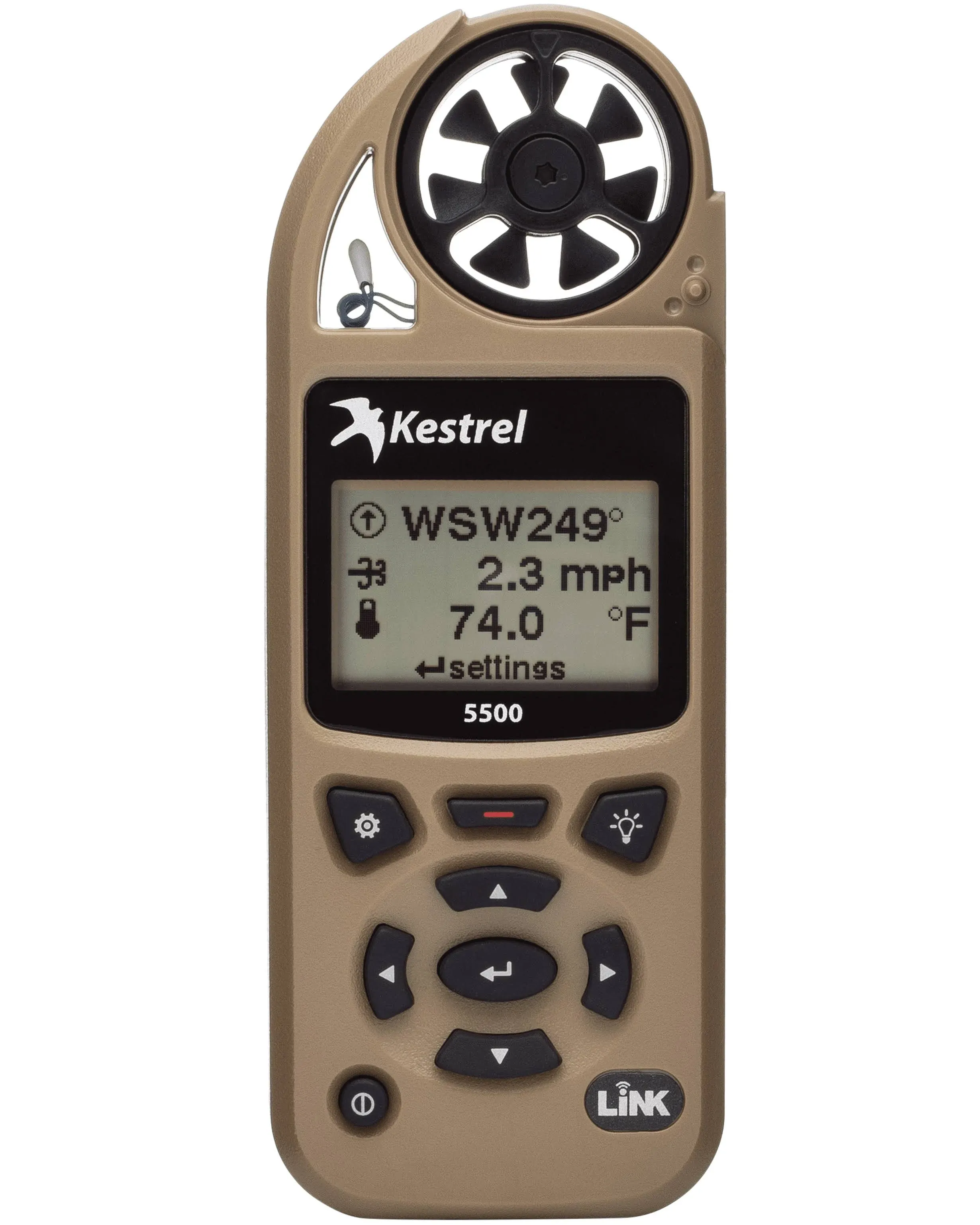 Kestrel 5500 Pocket Weather Meter W/LINK Vane Mount - Desert Tan