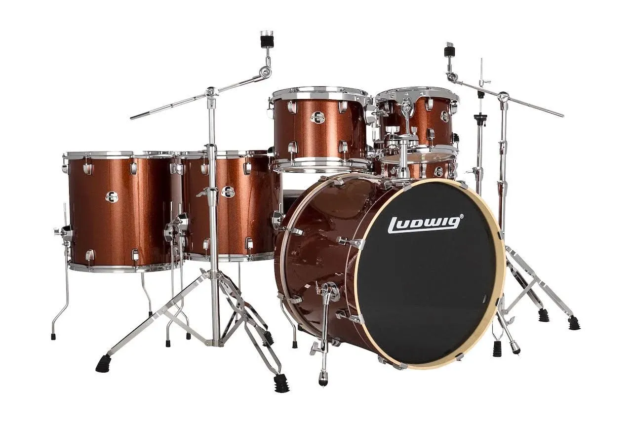 Ludwig Element Evolution 6-Piece Drum Set With Zildjian Cymbals - Copper