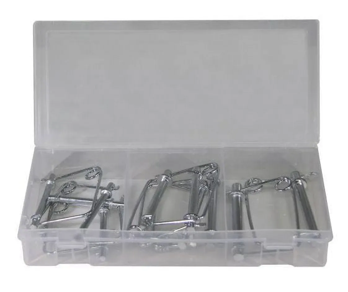 GRIP 10pc Square Safety Lock Pin PTO Spring Coupler Assortment Set 16280