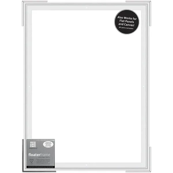 Ampersand Floaterframe - Thin, White, 18" x 24", 7/8" 