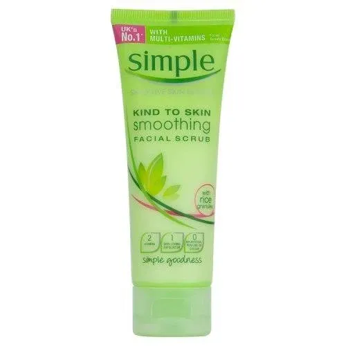 Simple Kind to Skin Smoothing Facial Scrub 75 ml (Pack of 2)