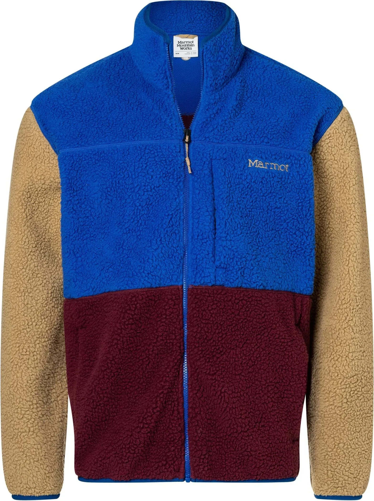 Marmot Aros Fleece Jacket - Men's Dark Azure/Port Royal/Shetland, M