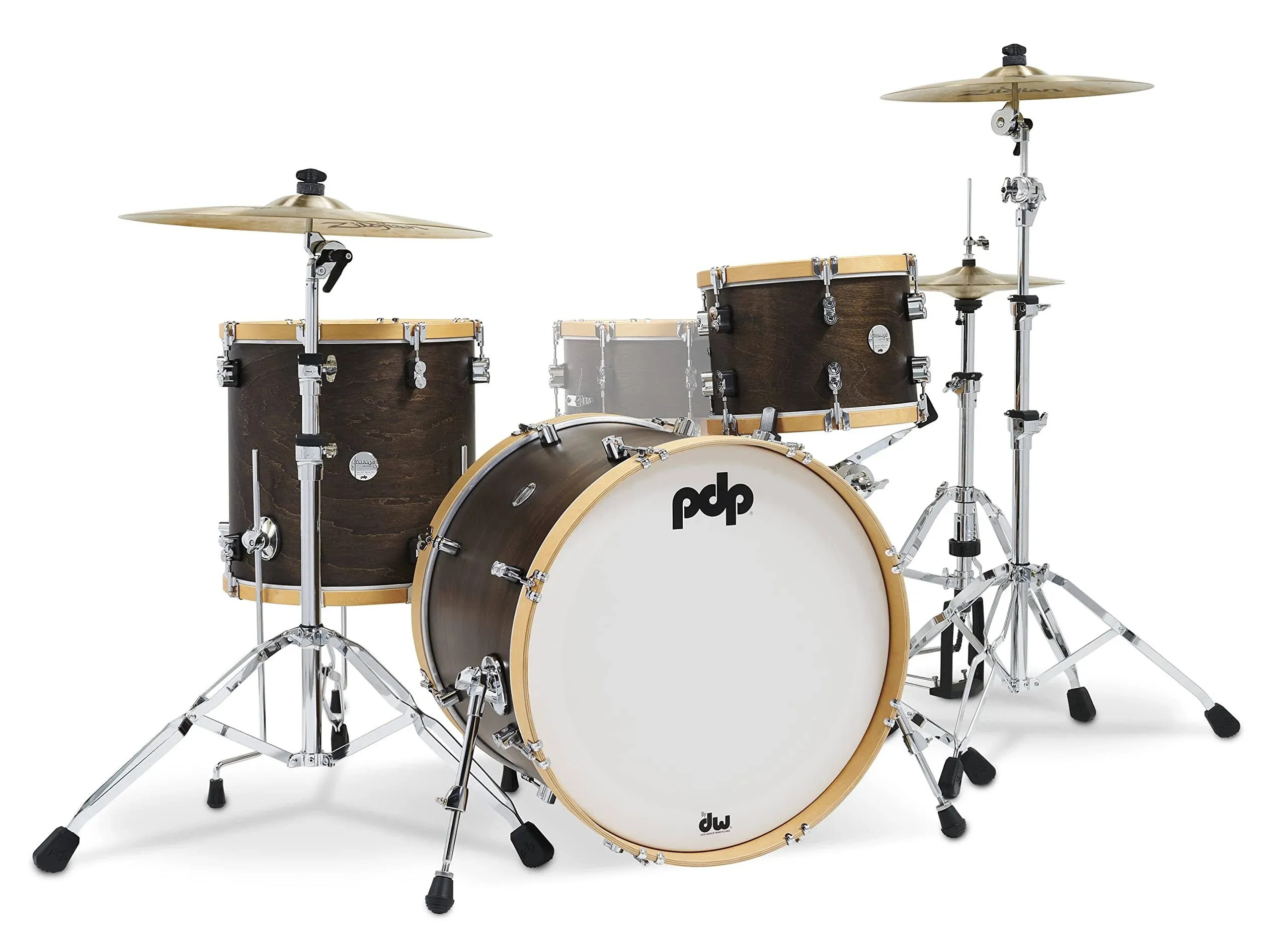 PDP Concept Maple Classic 3-piece Shell Pack -22&#034; Kick - Walnut with Natural