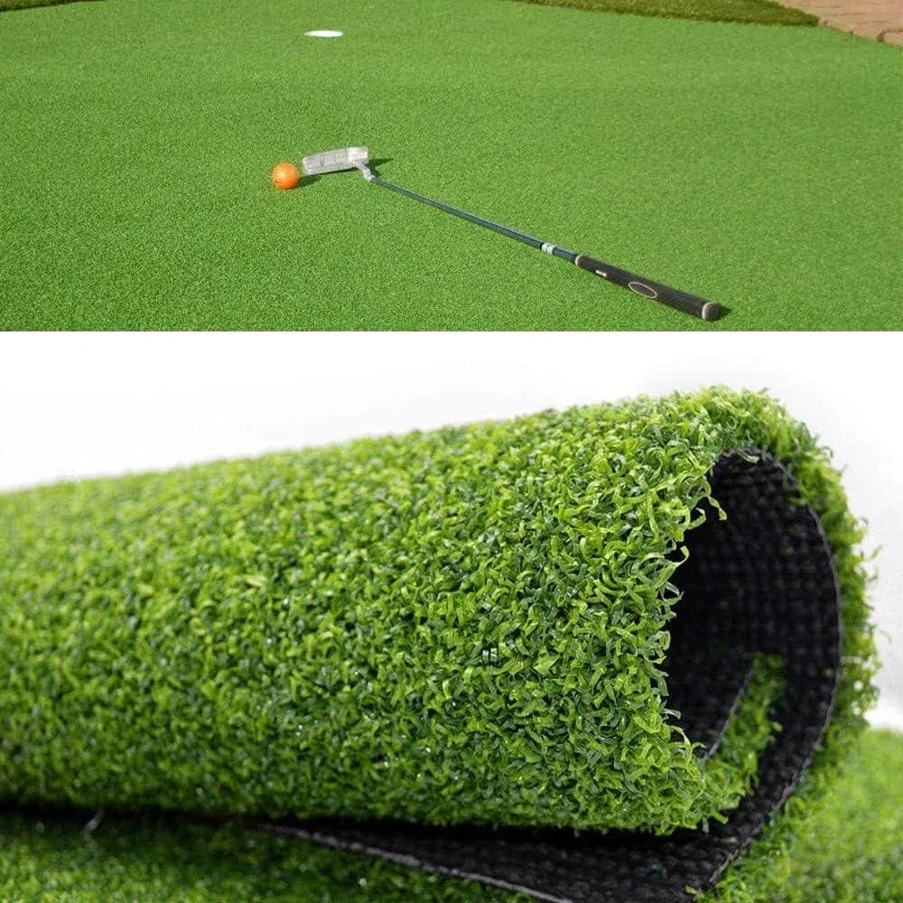 Golf Putting Green/Mat-Golf Training Mat Backyard Golf Artificial Grass Turf Indoor Outdoor Golf Training Mat, Synthetic Fake Grass for Baseball Football Gym Sports